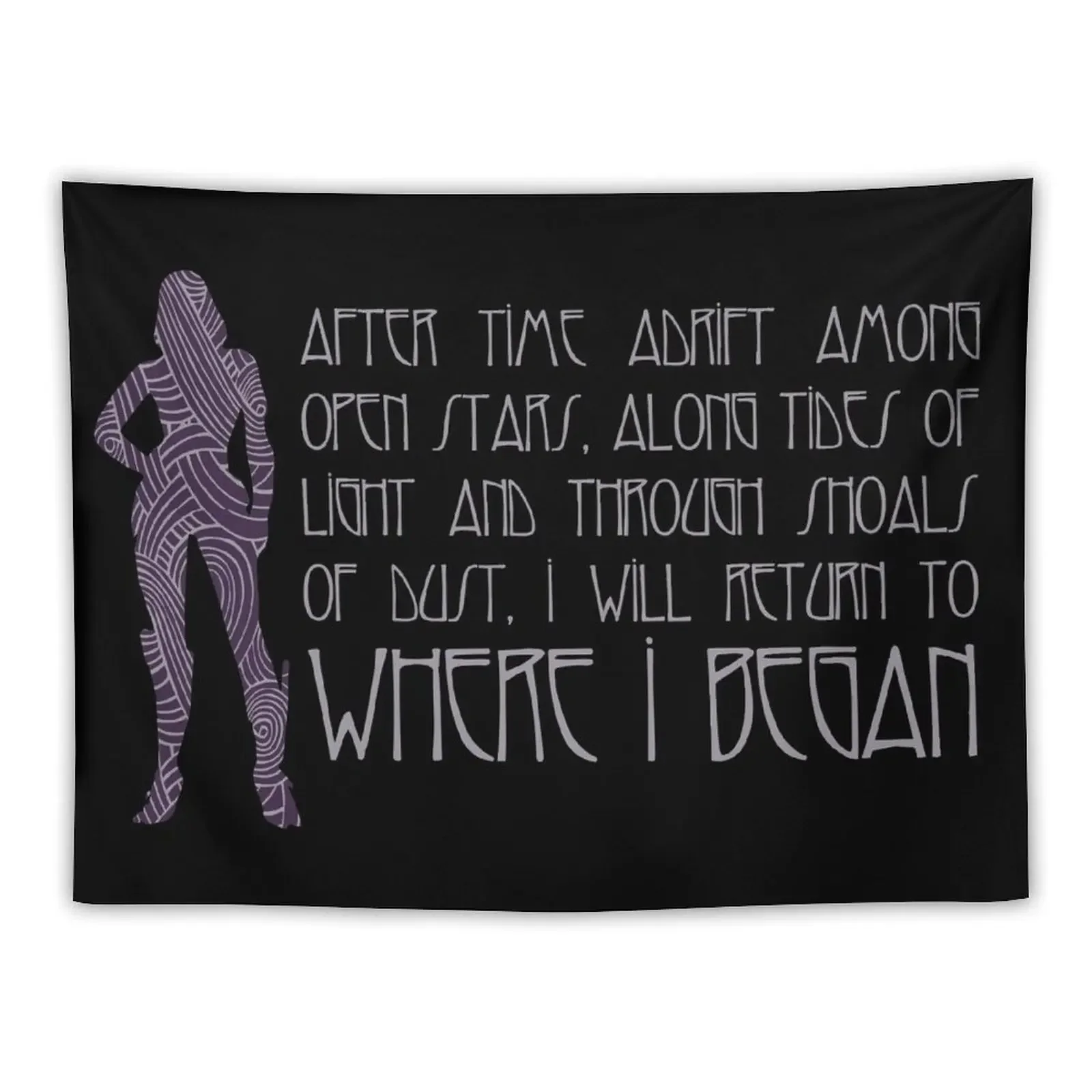 I Will Return To Where I Began (Tali'Zorah) Tapestry Decoration Home Room Decorations Aesthetic Room Decors Tapestry