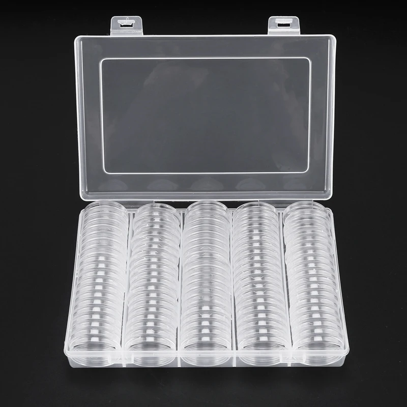 30 Mm Coin Capsules Ps Round Coin Holder Case And 6 Sizes (19/20/22.25/25/27/30Mm) Protect Gasket