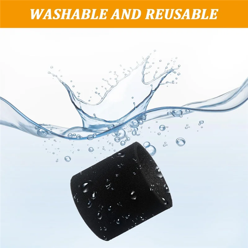 A68M-5PCS 90585 acessórios de filtro de manga de espuma para aspiradores secos e molhados Vacmaster e Genie Sh-Op, filtro de espuma VF2001