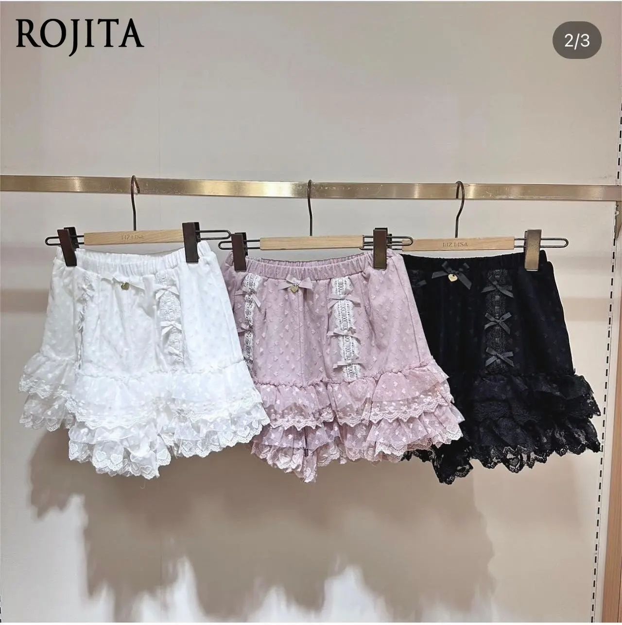 Japanese Sweet Cute Shorts Lace Bow Sweet Dark Style Ladies Short Pants Elastic Waist Scallop Hem Gothic Cosplay Bottoms