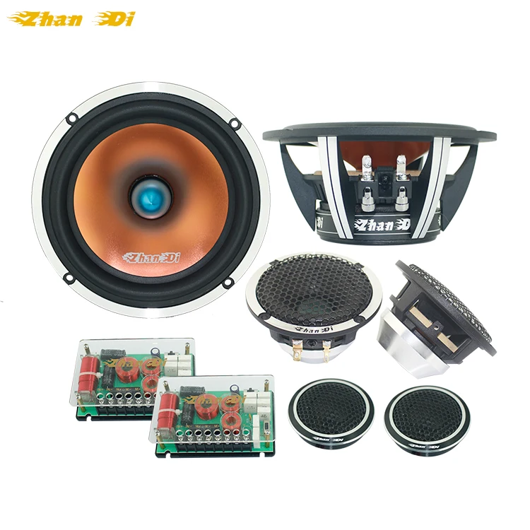ZD-65D7-3 RMS 100W 6.5inch Car Component Speakers sets Midrange Speaker 3-way Tweeter Audio System Set Ndfeb Mid with Divider