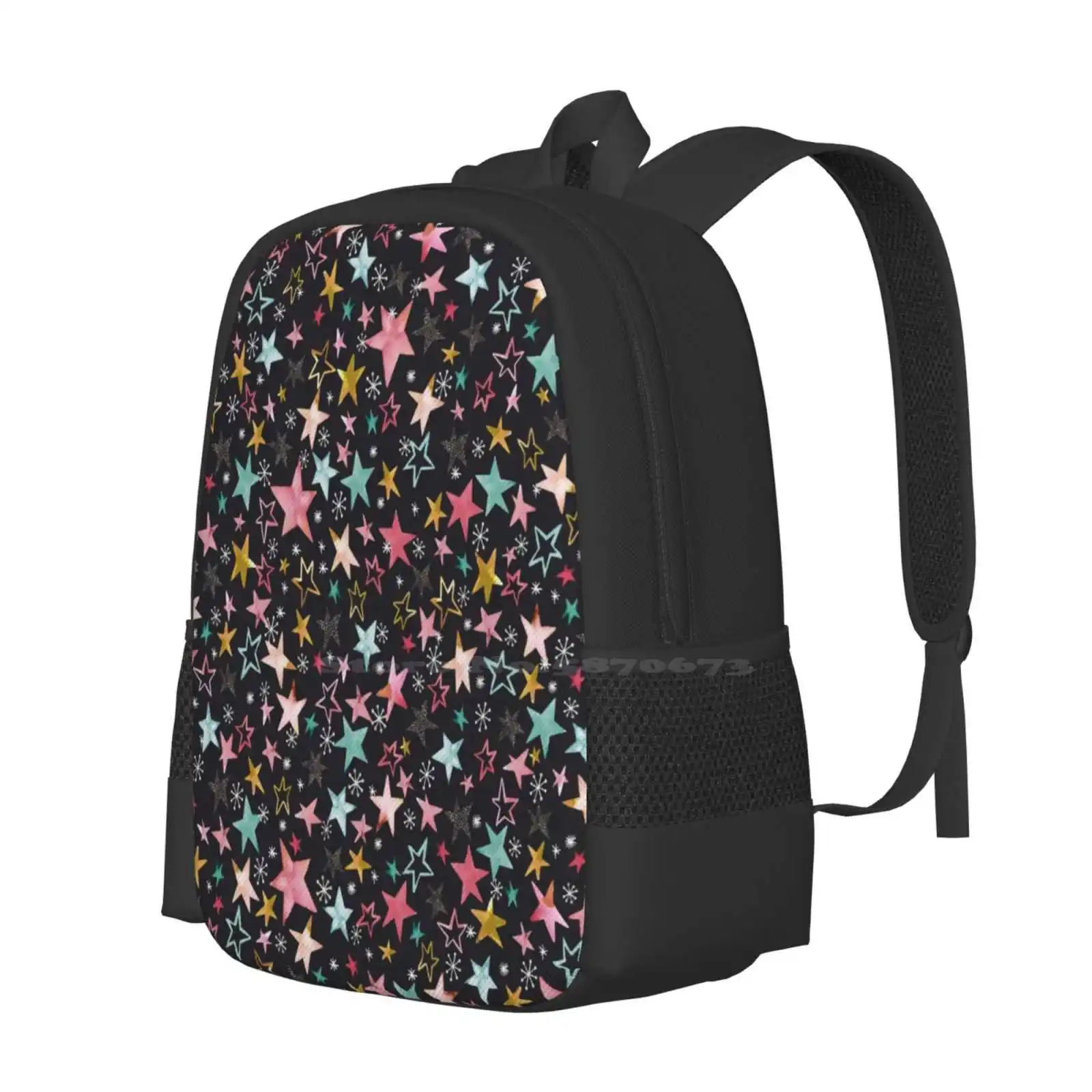 Multicolored Christmas Stars - Winter Starry Sky Hot Sale Schoolbag Backpack Fashion Bags Stars Christmas Multicolored Heaven