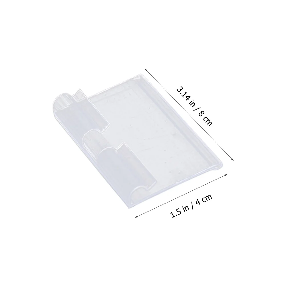 50개 다용도 가격표 홀더 소매 진열대 쉬운 클립 사용 투명 디스플레이 스탠드 상점 라벨 홀더
