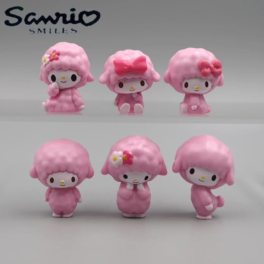 

Фигурка Sanrio Sheep 3 см, кукла кавайная аниме мелодия, крест, платье, торт, декоративное украшение, DIY Модель, Рождественская игрушка, подарки для детей