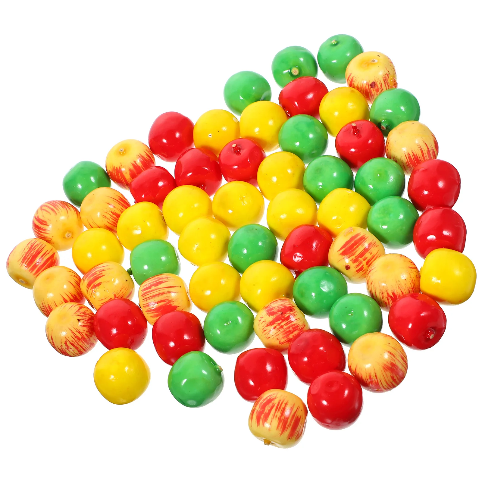 60 قطعة من نماذج الفاكهة المقلدة الرغوية لتزيين المزرعة خفيفة الوزن ومحمولة للديكور الاصطناعي