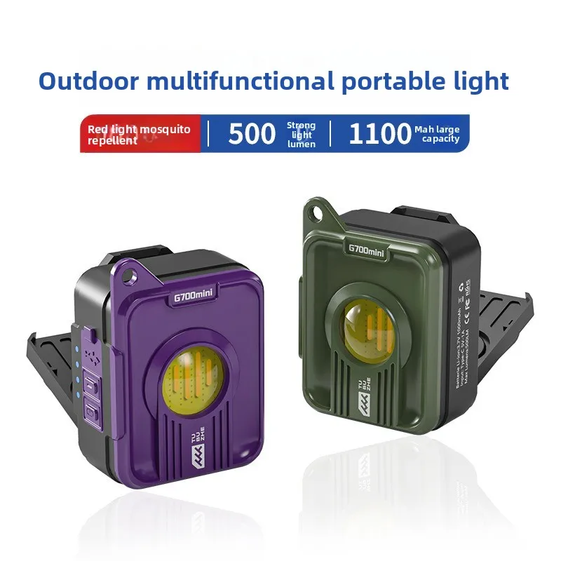 

Outdoor Camping Light Multifunctional Three-light Source Lighting Headlight Charging Battery Life Emergency Camp Backpack Light