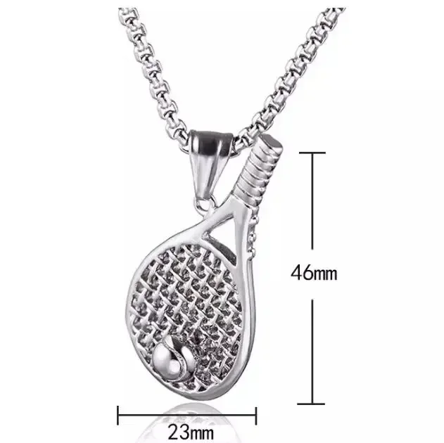 Jewelry Personalized Fitness Expert Necklace Pendant, Tennis Racquet Pendant, Necklace Accessories