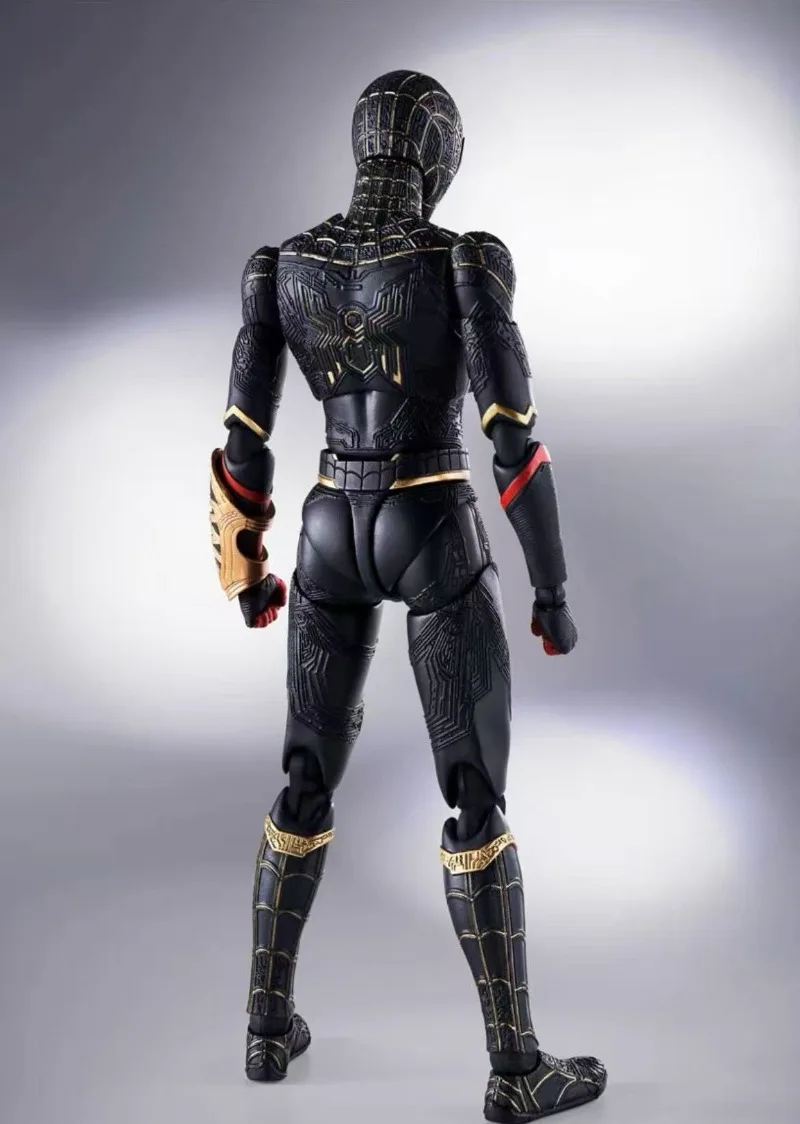 100% الأصلي في المخزون بانداي الرجل العنكبوت: لا طريقة المنزل الأسود والذهبي دعوى أنيمي شخصية نموذج اللعب الحلي جمع الهدايا #4