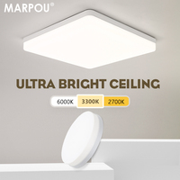 MARPOU Square Led ceiling lamp Round bedroom lighting Neutral white cold white warm white 48W 36W 24W 18W led ceiling light room