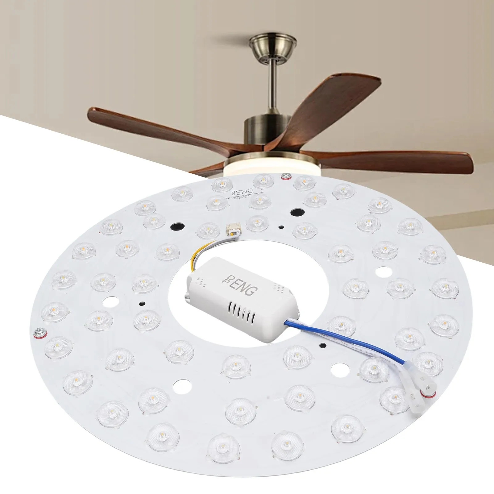 Ceiling Light Replacement Module Board 3CCT Dimmable Ceiling Light LED Light Board Memory Function Magnetic 24W for Chandelier