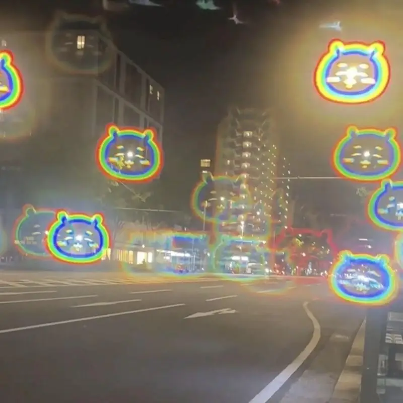 Anime Chiikawasas Stick Kawaii Handheld Filter Diffraction Photography Glasses Special Effect Card Birthday Gifts