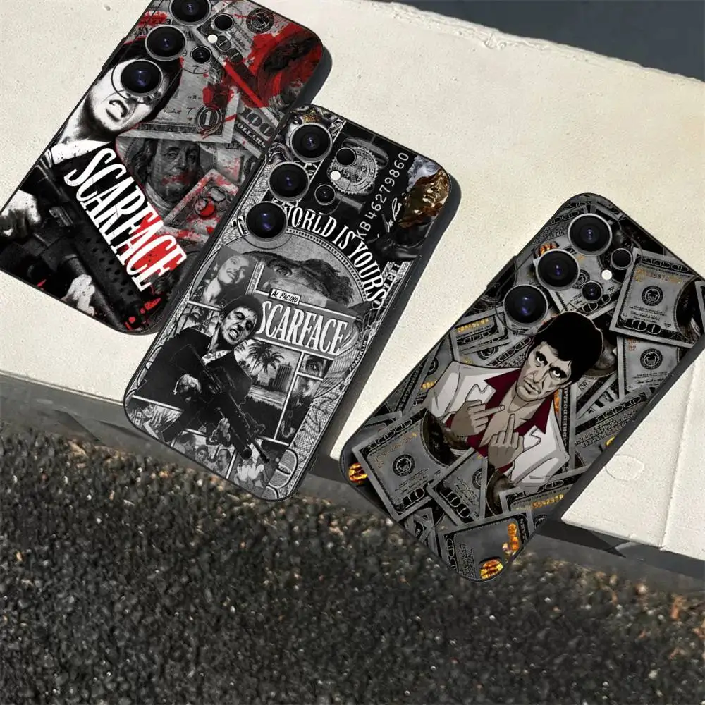 Classic S-Scarface Film Tony Phone Case For Samsung S 24 fe 25 Ultra plus 20 lite 21 30 22 23 24 22 Ultra 5G Fundas