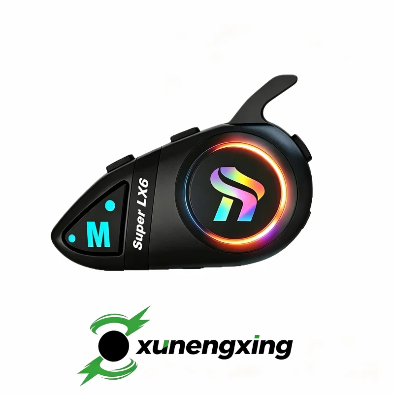 Motorcycle Helmet Bluetooth Headset Bluetooth5.4 Waterproof Wireless Hands‑free Call Music Player Stereo Moto Helmet Earphone