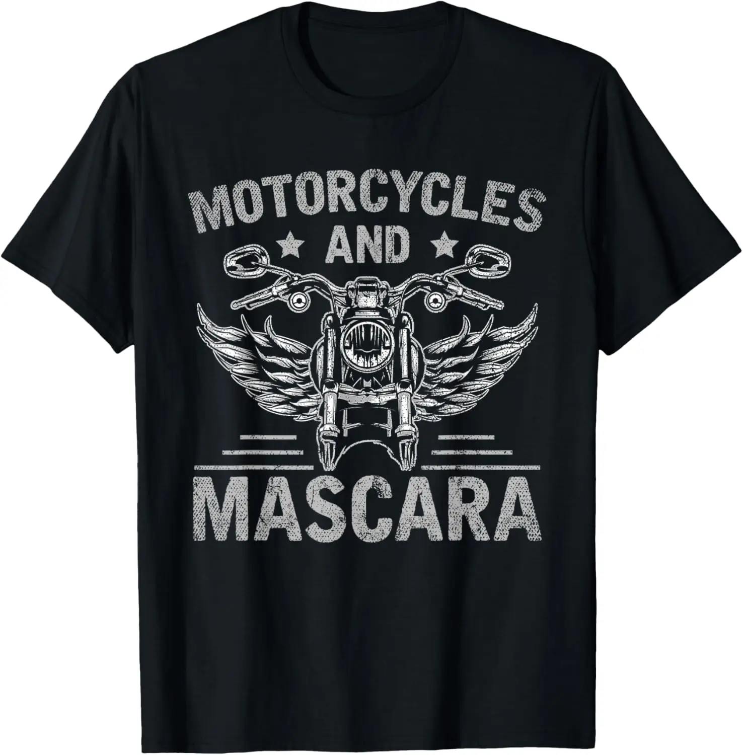 

Funny Motorcycle Riding Women Girls Mascara Biker T-Shirt