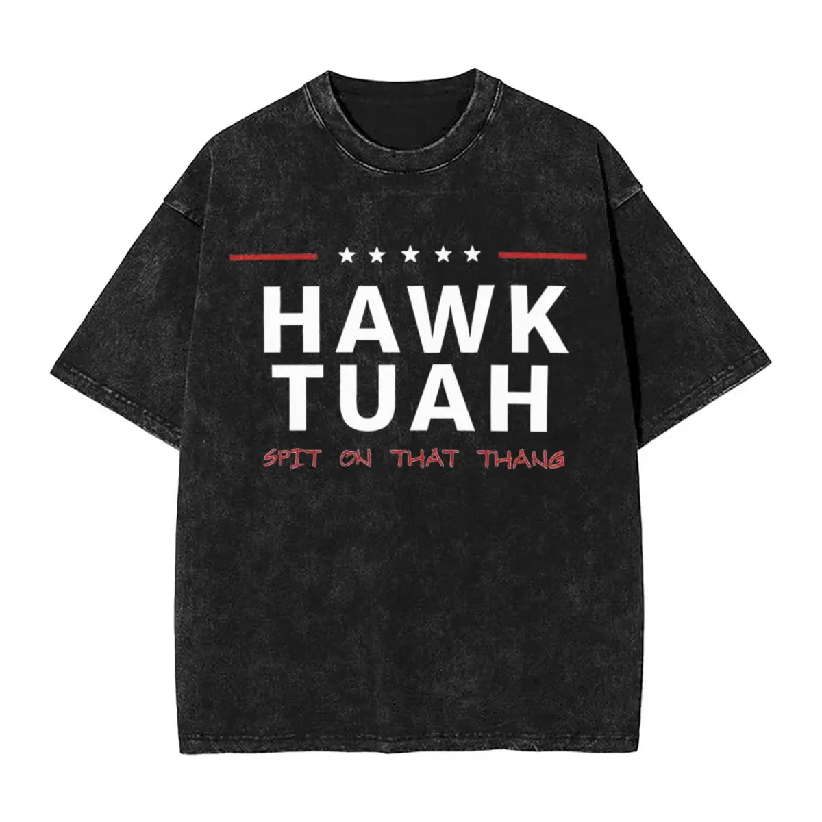 Hawk Tuah Meme Washed T Shirts Streetwear T-Shirt Spit On That Thang Tees for Men Women Short Sleeve High Street Summer Tops