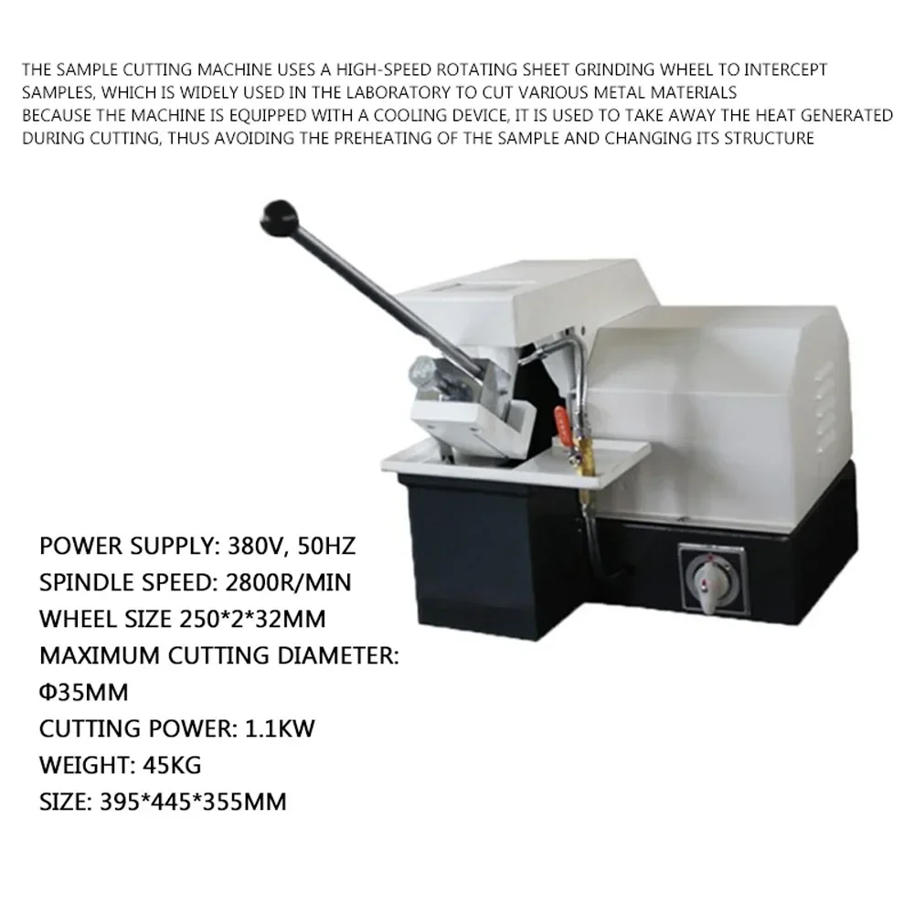 380V 1.1KW Metallographic Grinding Polishing Machine Microscope Sample Manual Cutter Inlaying Machine Rating Analyzer