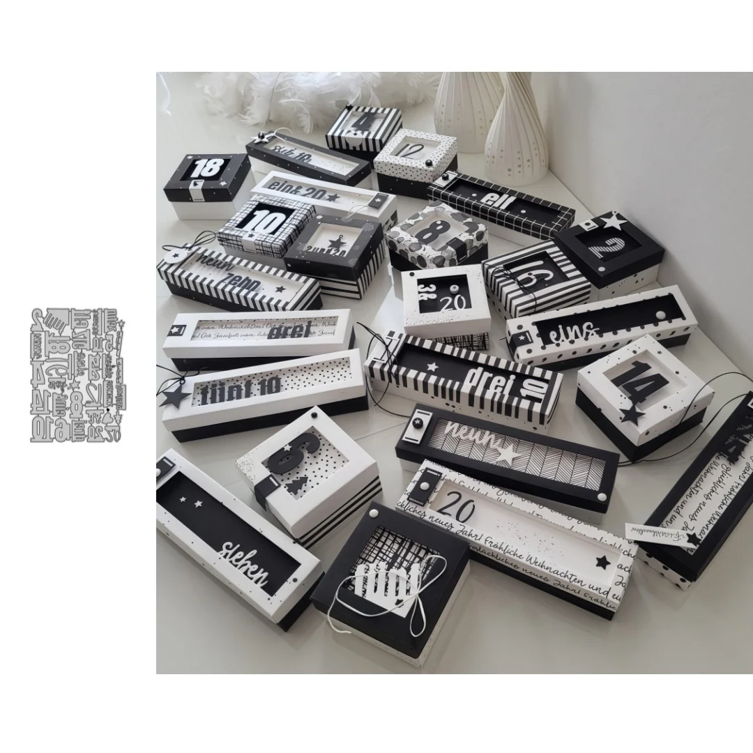 Zahlen für alle Gelegenheiten, Metall-Stanzformen für DIY-Scrapbooking, Kartenherstellung, Schablonen, Prägung, Basteln, Dekoration