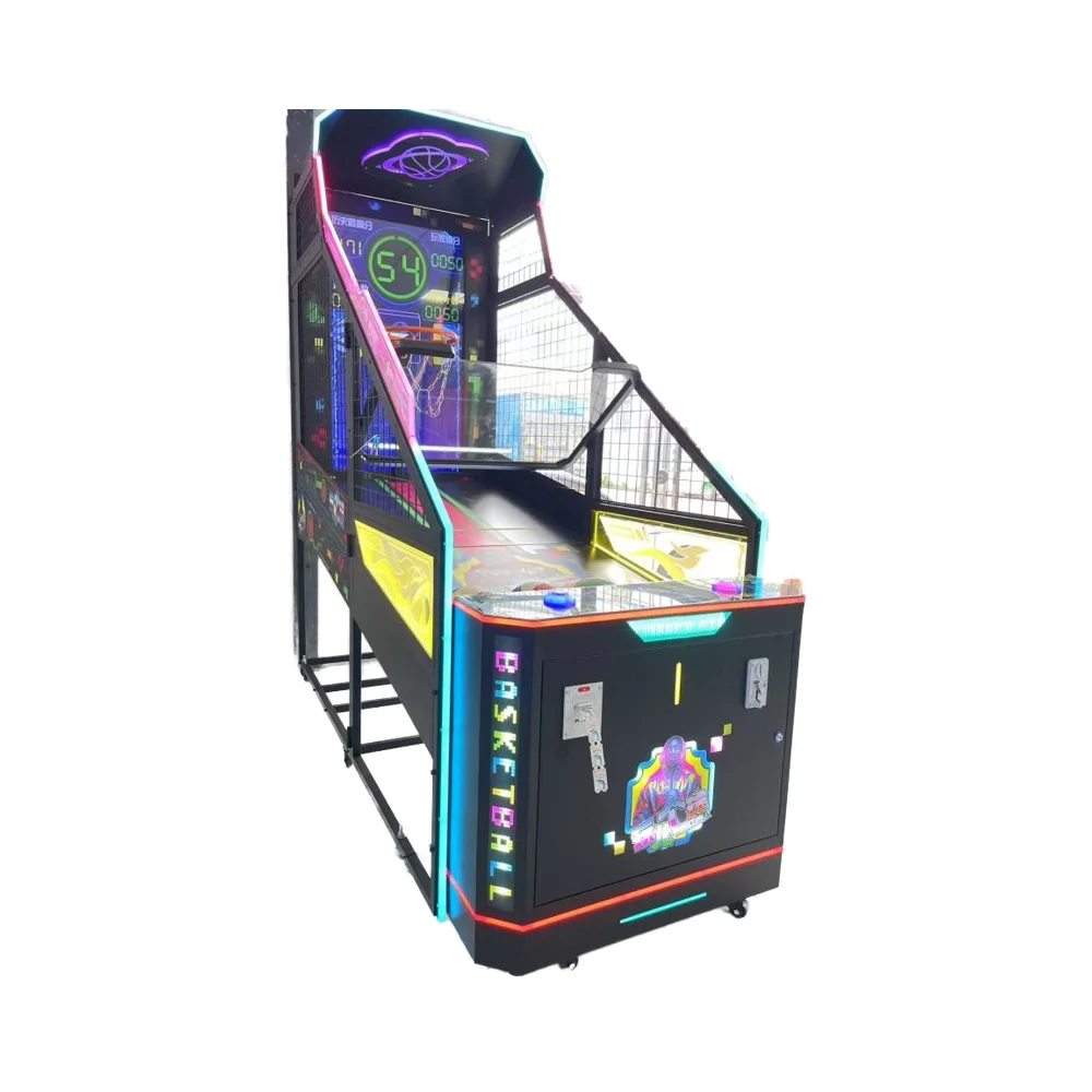 

Coin Operated Indoor Arcade Game Machine Sport Basketball Machine With Screen Amusement Basketball Shooting Gamespromote sales