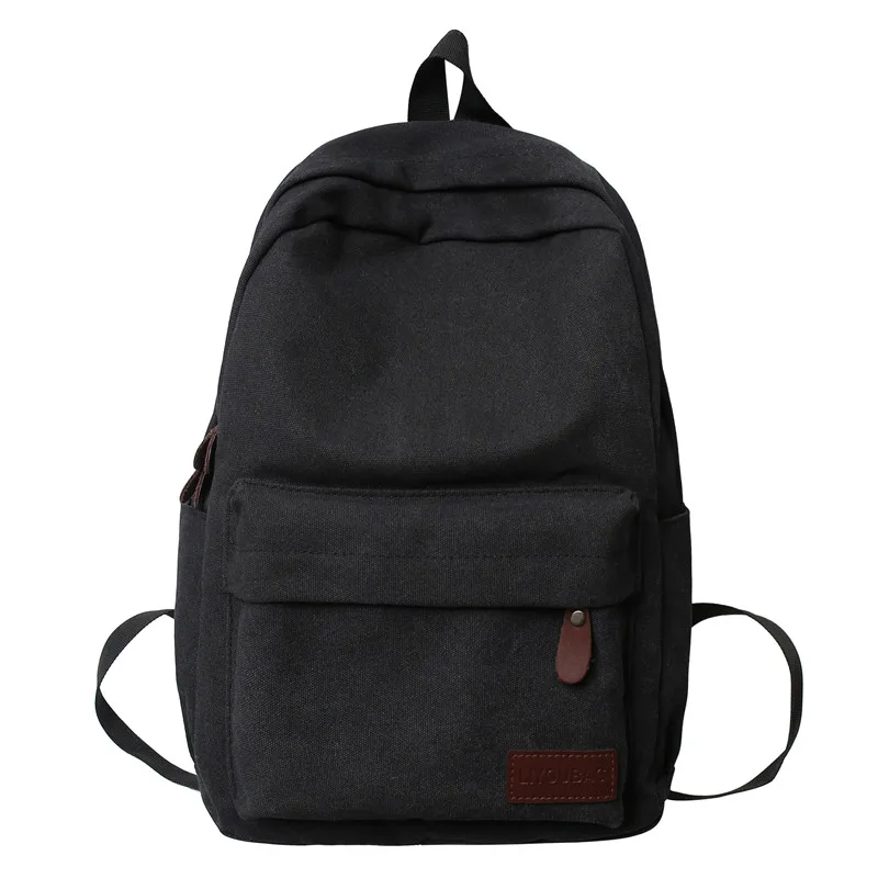 Men Canvas Backpack Male Laptop College Student School Bags for Teenager Vintage Casual Rucksack Travel Daypack