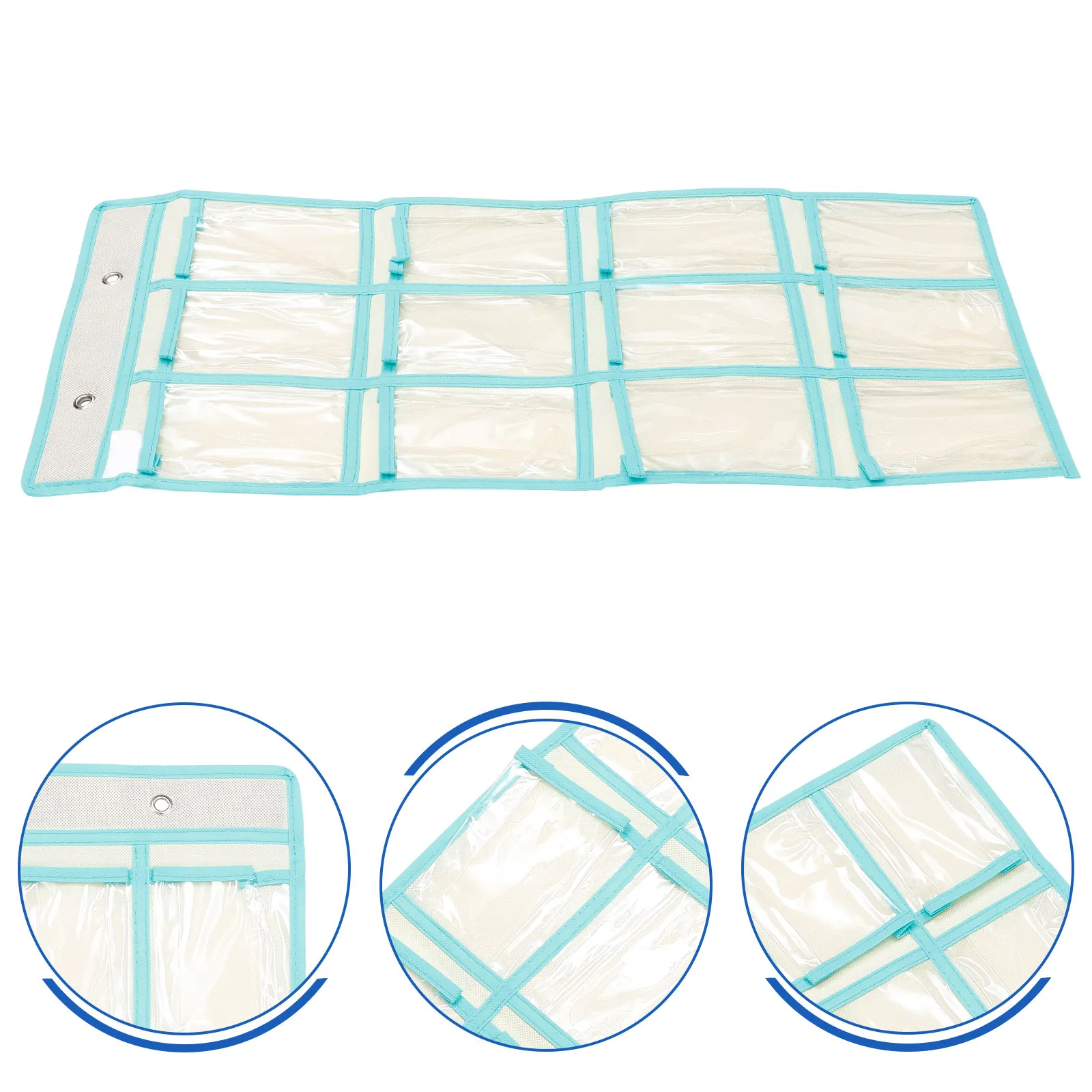 1Pcs Large Clear Pocket Wall Hanger Holder Organizer Over Door Pocket Organizer For Office Wall Storage Jewelry