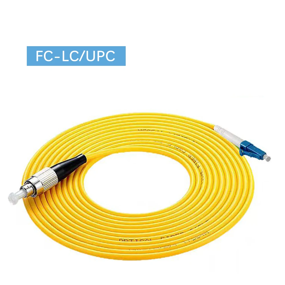 FC/UPC-LC/UPC Diameter kabel Patch serat optik 3.0mm Mode tunggal kabel Internet serat optik kabel Jumper 5M