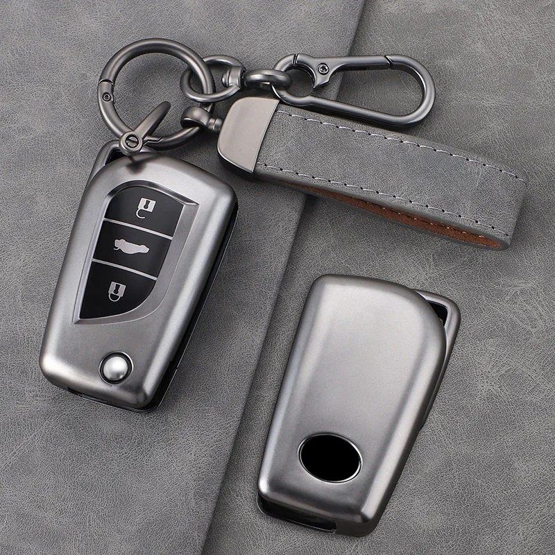 High Quality TPU Flip Folding for Toyota Camry Rav4 Auris Corolla Verso Yaris C-HR Scion IM Aygo Avensis Flip Car Key Case Cover