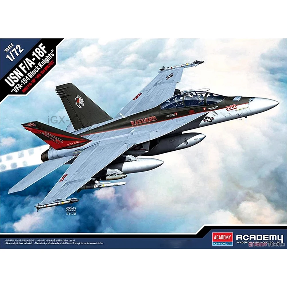 Academy 12577 1/72 Scale  USN F-18 F-18F F/A-18F VFA-154  Fighter Jet Aircraft Hobby Craft Toy Plastic Model Building Kit