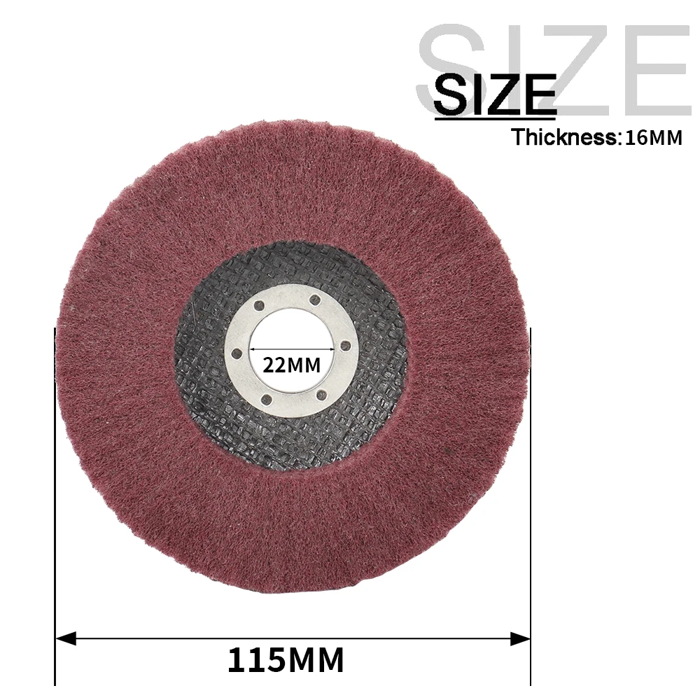 Sợi Nylon Nỉ Đánh Bóng Bánh Xe Đĩa 4 ''/4.5''/5 ''Dành Cho Máy Mài Góc Cho Gỗ Kim Loại ĐỆM PHỒNG/120/180/240/320 Nhám