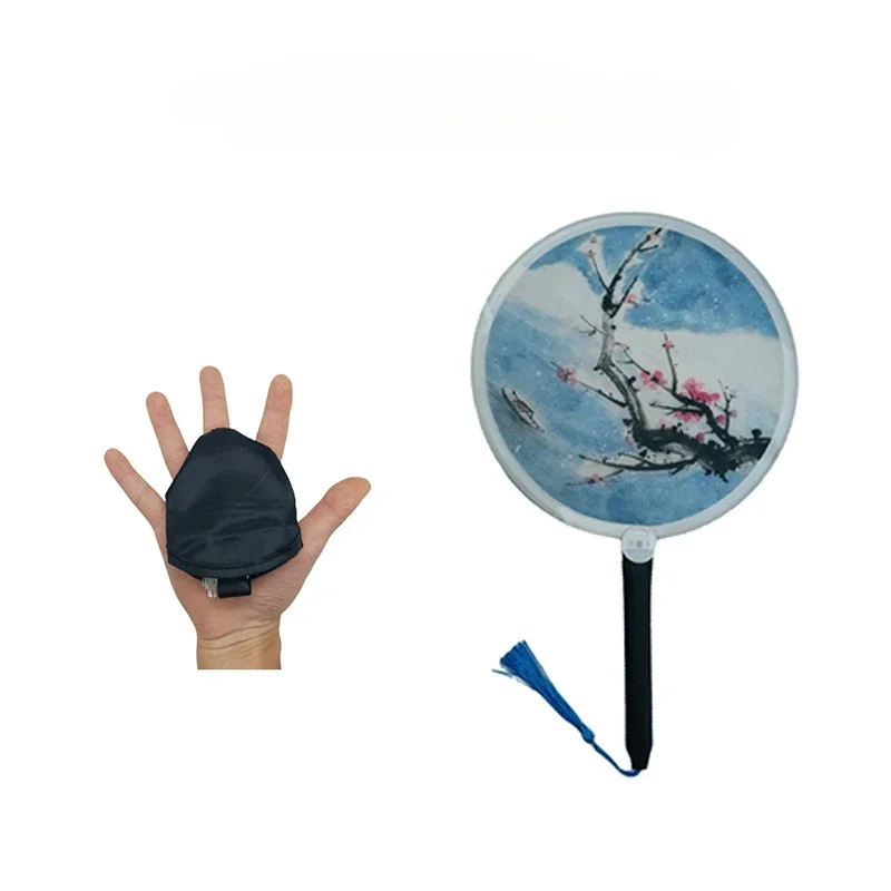 Appearing Round Fan (Set of 4) by Angel Stage Magic Trick Magia Magie Magicians Prop Accessory Illusion Gimmick Tutorial