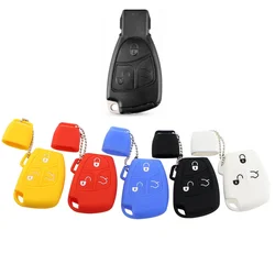 For Mercedes Benz C240 W210 W211 B C E ML S CLK CL Remote Car Key Fob Silicone Rubber Protect Skin Case Cover Holder Keychain