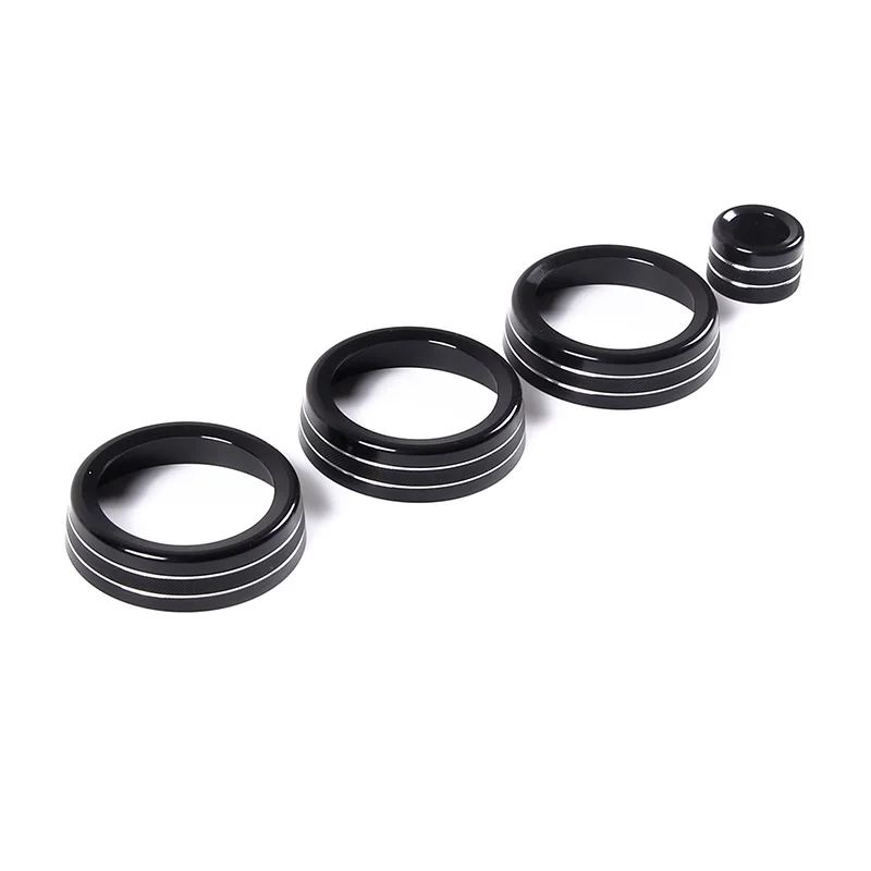 For 2014-2017 Range Rover Sport Aluminum Alloy Black Car Air Conditioner Volume Knob Cover Sticker Car Interior Accessories