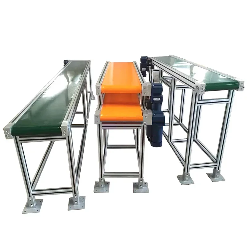 45 Degree Curve China Portable Concrete Climbing Trolley Table Top Flat Belt Automation Speed Chain Conveyor