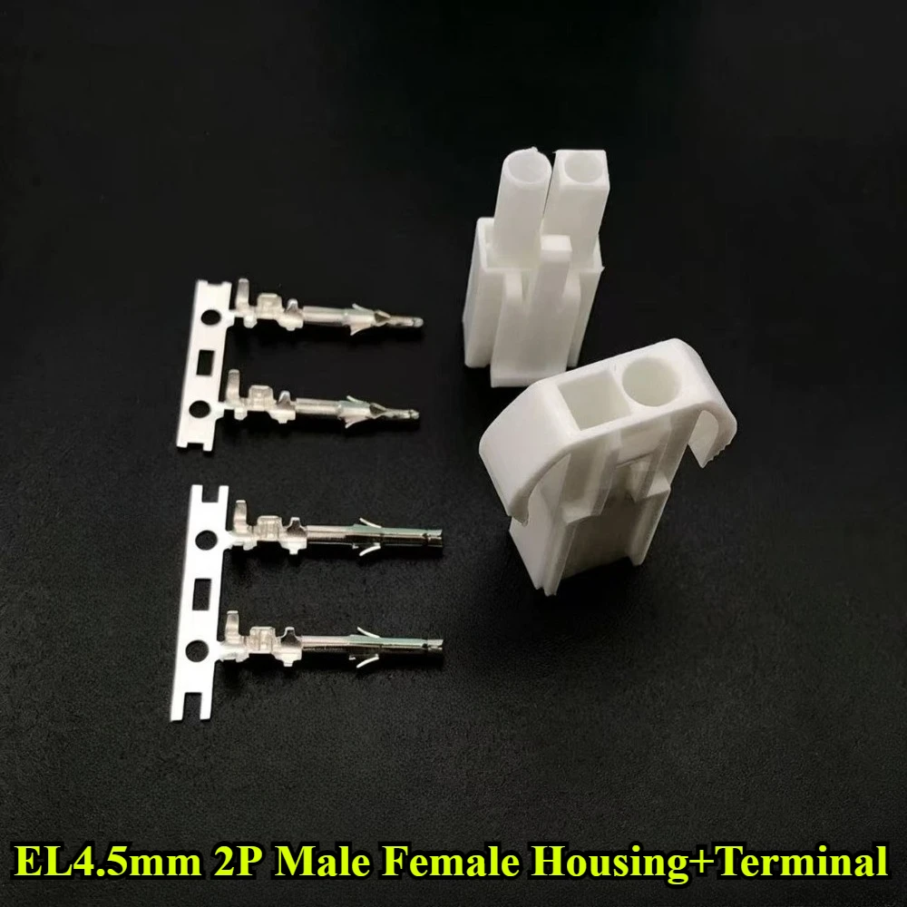 20Sets EL Small Tamiya Electronic Connector Pitch 4.5mm EL2P/3P/4P/2*2P/2*3P/3*3P/3*5P Male Female Housing+Female Male Terminals