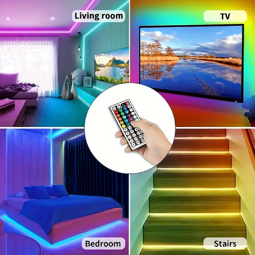 USB 1-30M LED Light Strip RGB 5050 Bluetooth APP Control Luces Led Color Change Lighting Music Sync for Party PC Living Room