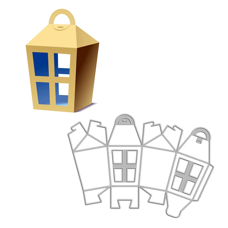 

Window Gift Mini 3D Box Metal Cutting Dies for New 2025 Scrapbooking Paper Making Frame Card Craft Supplies No Stamp