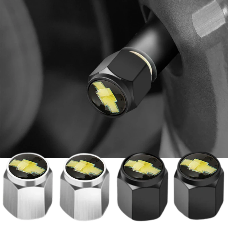 4pcs Car Wheel Valve Caps for Chevrolet Cruze Aveo Malibu Captiva Lacetti Camaro Sail Niva Cavalier Silverado Tire Accessories