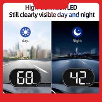 Car HUD Head Up Display,X2 GPS Speedometer, Digital Speedometer MPH With LED Large Font, Plug & Play, For All Cars