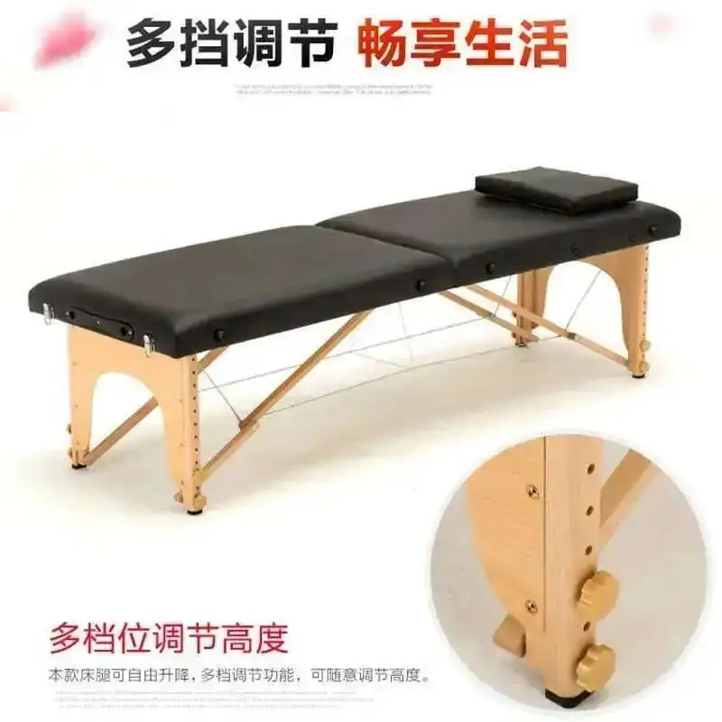 

Lash Beauty Folding Massage Bed Tattoo Spa Portable Massage Table Ear Cleaning Comfort Lettino Estetista Salon Furniture KMMT