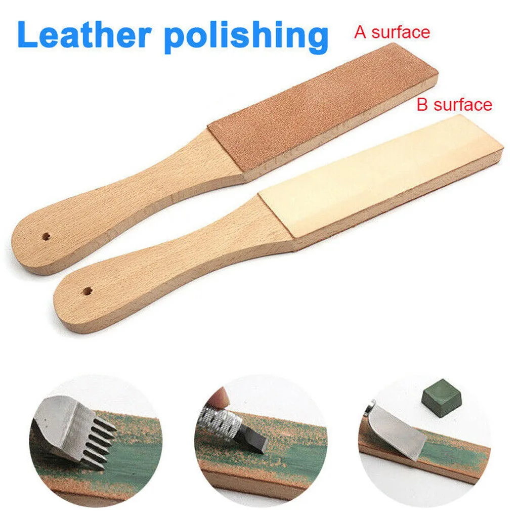 Vegetable Tanned Leather Double-Sided Sharpening Board Knife Sharpener Whetstone Sharpening Stones Grinding Stone Kitchen Grit