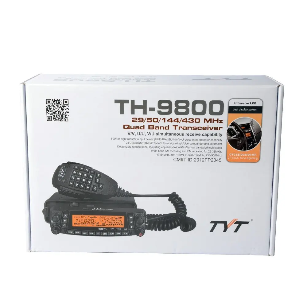 Tyt-th9800 Mobile Transceiver 50w Car Radio 136-174mhz 400-470mhz Repeater