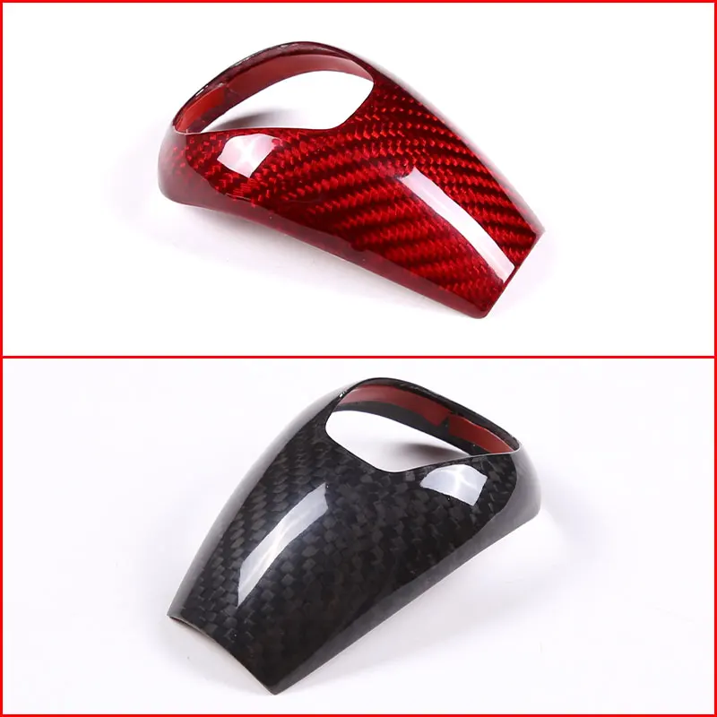 For BMW M3 M5 M6 E90 E93 E60 E61 E63 E64 Car Gear Shift Head Cover Trim Frame Sticker Real Carbon Fiber Gear Head Protection