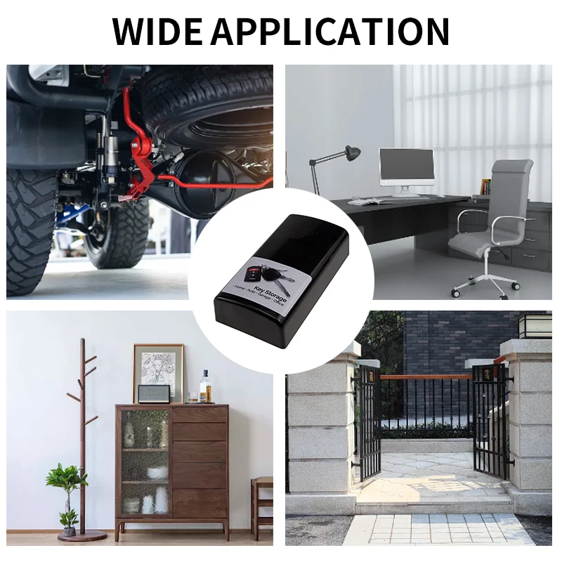 Magnetic Key Box Hide Key Holder with Strong Magnet Anti-Lost Hidden Emergency Key Box for Car Truck Home Office
