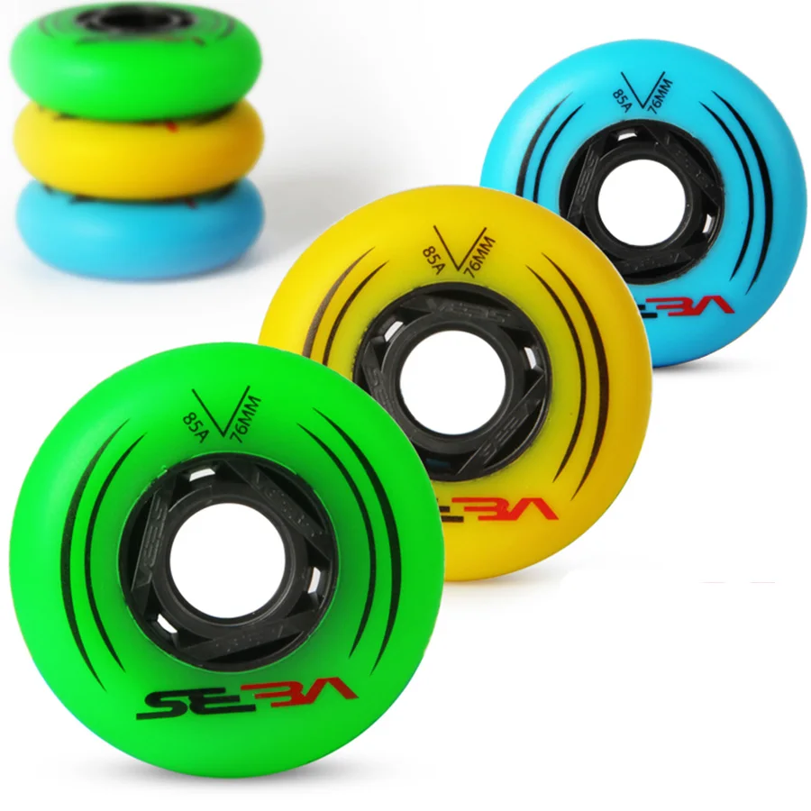 4 Pieces Inline Skate Wheels 100% Original SEBA 85A For Slalom And 90A For Sliding Roller Skating Wheels 72 76 80mm Patines Tire