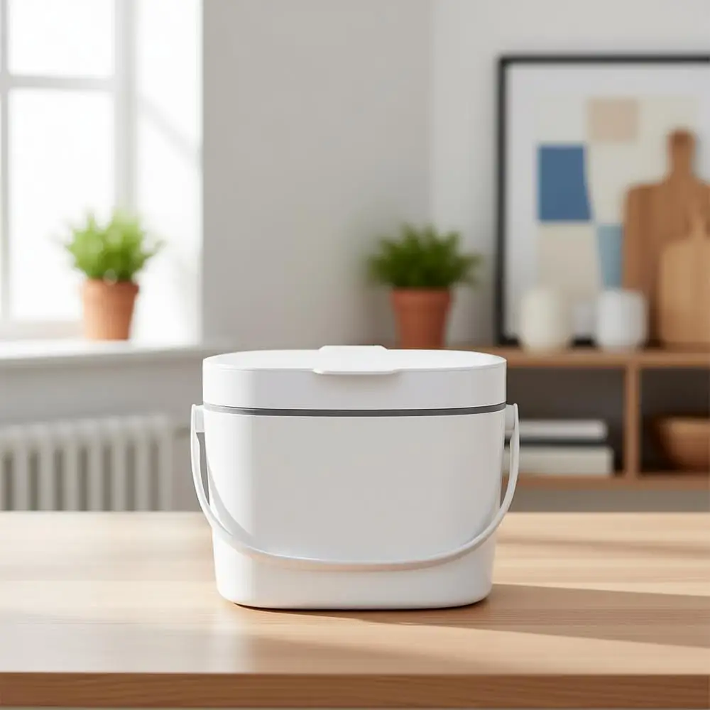 

Компостный контейнер белого цвета, 1,75 галлона, легко моется