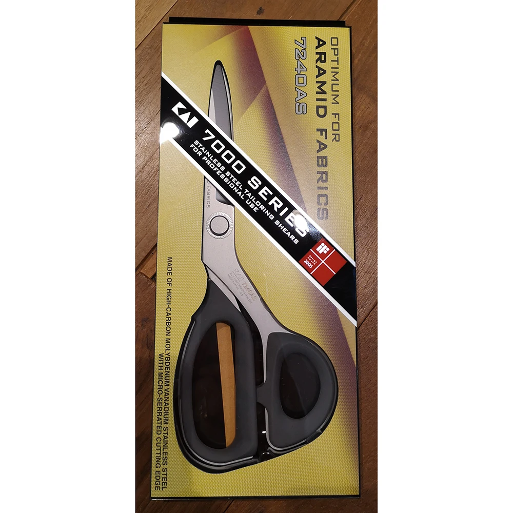 

Japanese Kai Kai Brand 7240as Industrial Scissors Aramid Glass Fiber Tailor Serrated