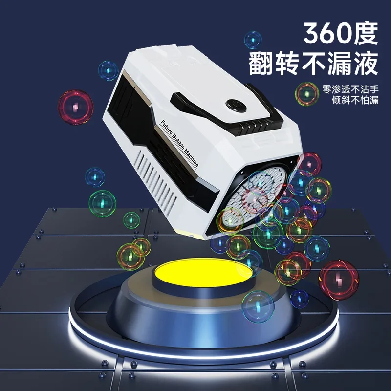 DurableStage Bubble Machine Lighting Mini Portable Porous Automatic Bubble Wedding Performance Party