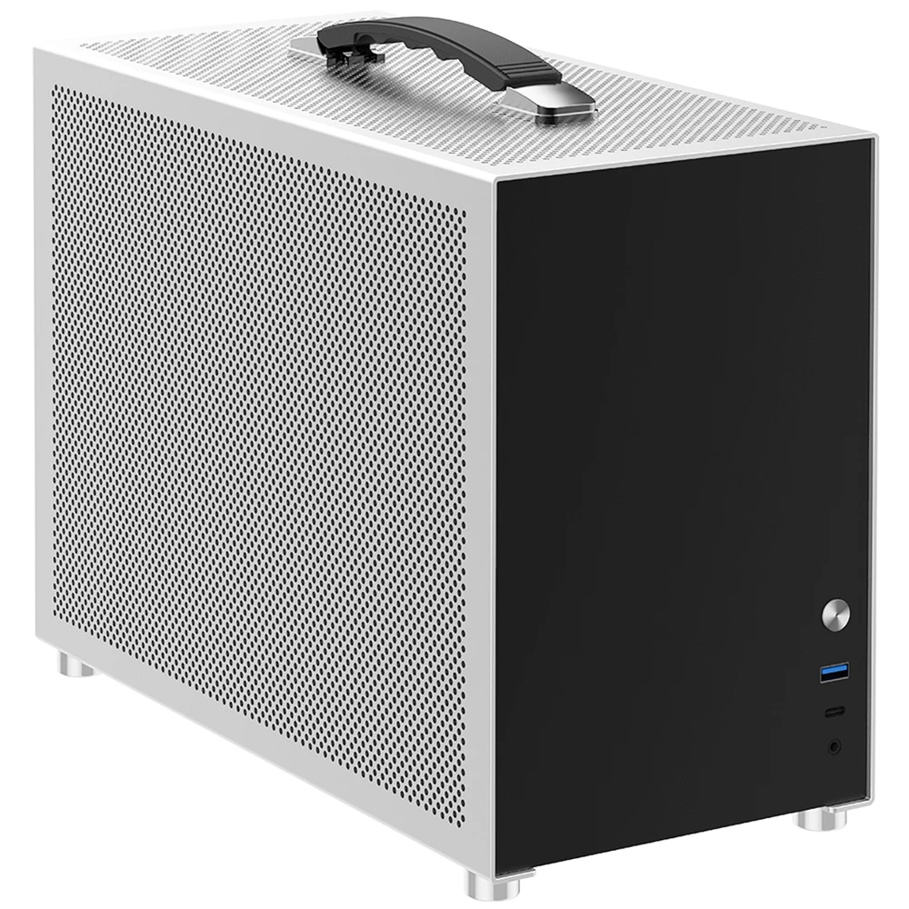 حافظة كمبيوتر ITX صغيرة لسطح المكتب ZZAW D3 هيكل كمبيوتر من الألومنيوم بالكامل يدعم مصدر طاقة MATX/ATX/SFX وتبريد المياه 280