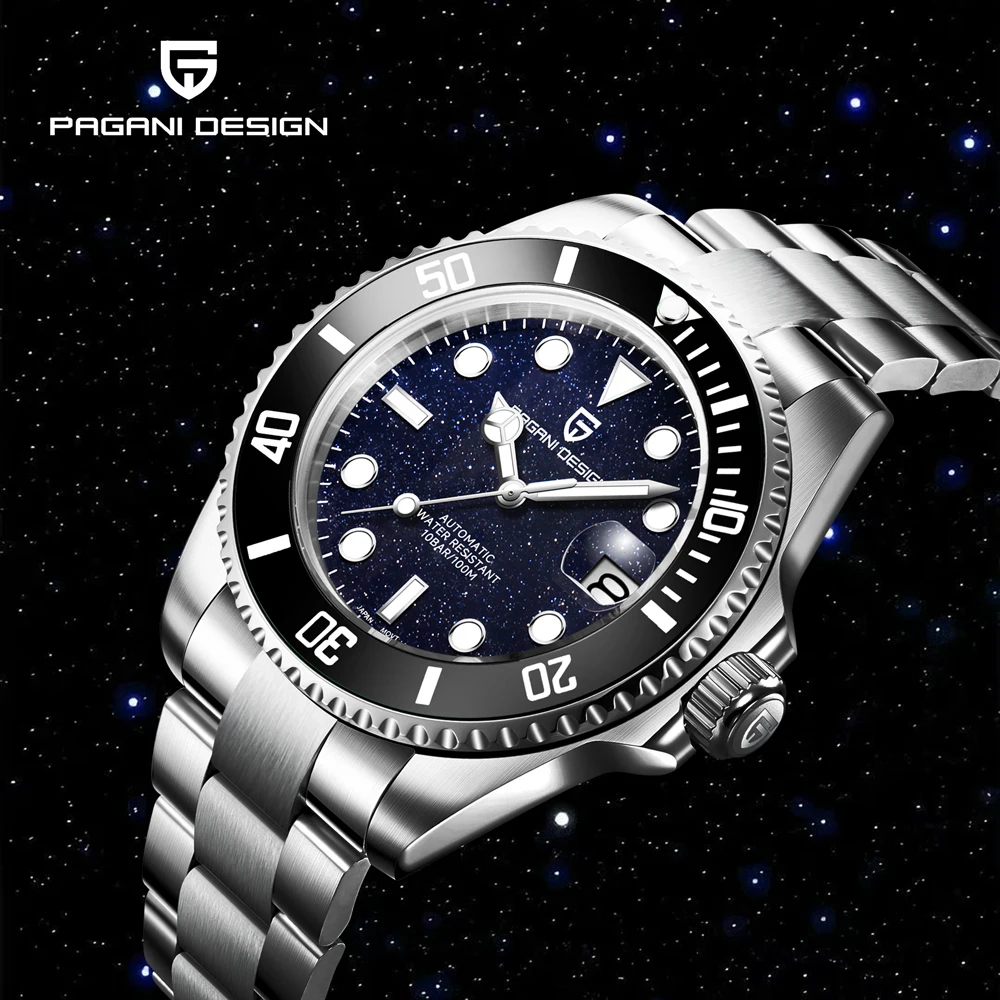 2026 New PAGANI DESIGN Starry Sky Dial Mechanical Watch For Men Luxury Sapphire Mirror Automatic Waterproof Luminous Men's Watch