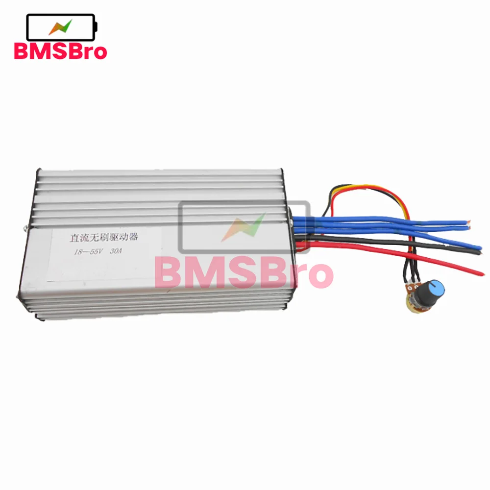 30A 1650W DC Brushless Motor Speed Controller Regulation Switch Driver Board Motor Electric Governor DC 18V 24V 36V 48V No Hall