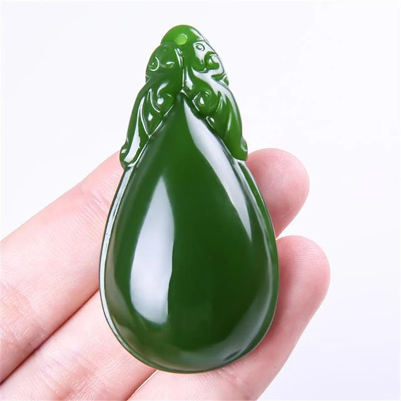 

Jasper Water Drop Pendant, Spinach Green Pixiu Lucky Transfer Couple Pendant